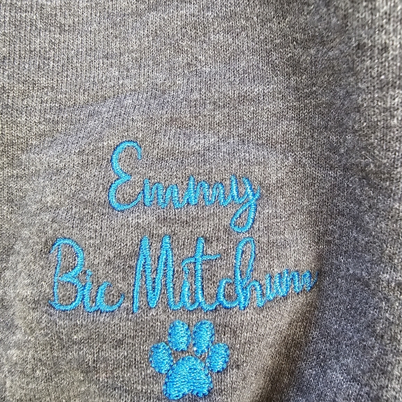 Gildan Heavy Blend Dog Dad Embroidered Gray Fleece Sweatshirt XL - Picture 11 of 15